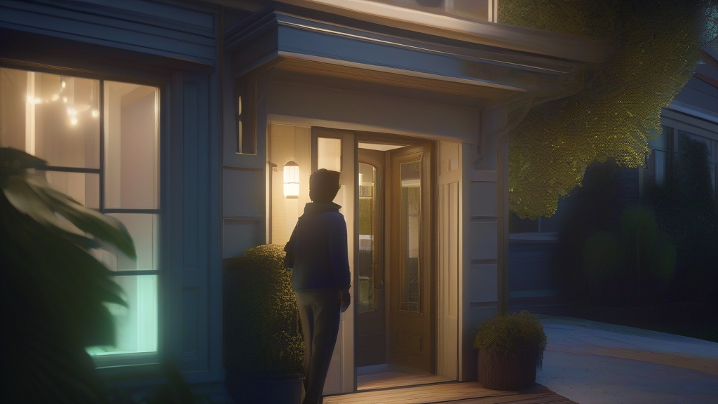 Personne sur le pas de la porte d’une maison, visite à domicile
