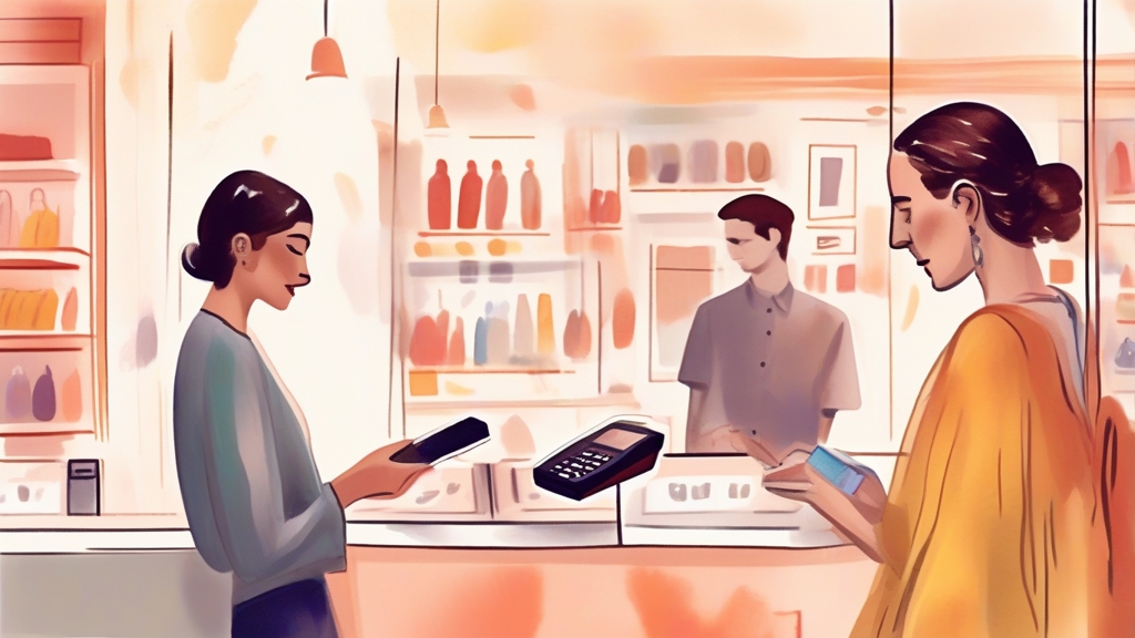 Paiement par carte au comptoir d’un magasin